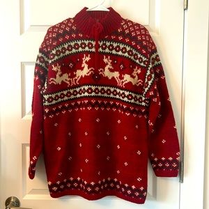 Vtg Lauren Ralph Lauren Reindeer Sweater